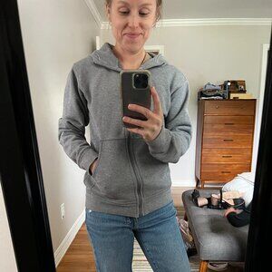 Lululemon gray hooded zip-up sweatshirt (size 2)